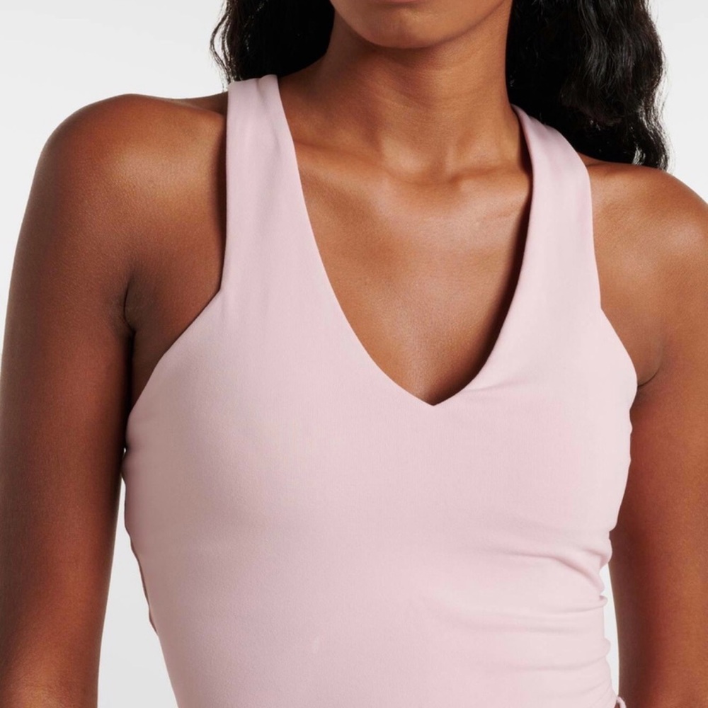 ALO Yoga Pink V-Neck Racerback Tank Top